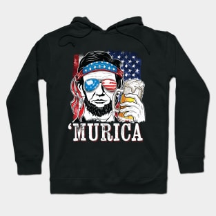 Abraham Lincoln American Flag Murica Hoodie